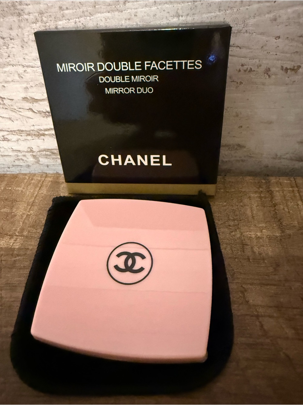 CHANEL beauty pink Compact Mirror double sided